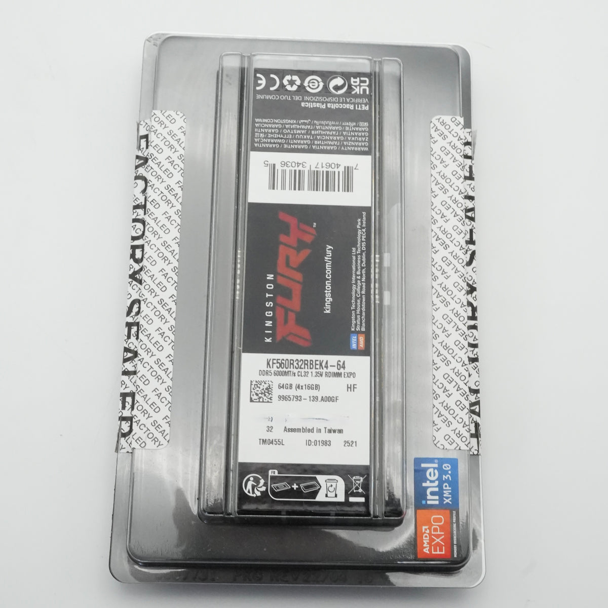 Kingston KF560R32RBEK4-64 FURY Renegade Pro 64GB (4x16GB) DDR5 6000 MHz - NEW