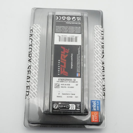 Kingston KF560R32RBEK4-64 FURY Renegade Pro 64GB (4x16GB) DDR5 6000 MHz - NEW