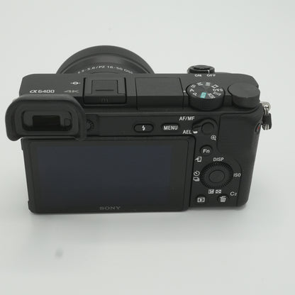 Sony a6400 24.2MP APS-C Mirrorless Camera w/ PZ 16-50mm f/3.5-5.6 OSS Lens - EUC