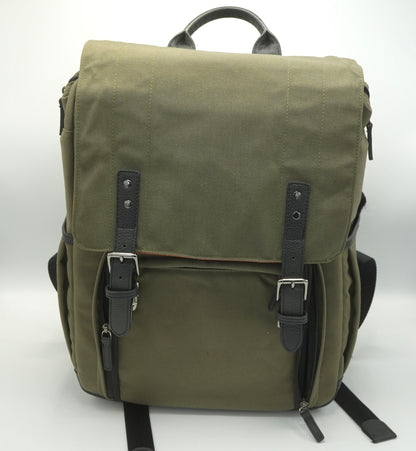 ONA x Tutes The Camps Bay Backpack Camera & Laptop Bag - Green/Orange Nylon