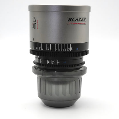 Blazar Lens Remus 45mm T2.0 1.5X Anamorphic Lens (Arri Pl Mount, Silver Flare)